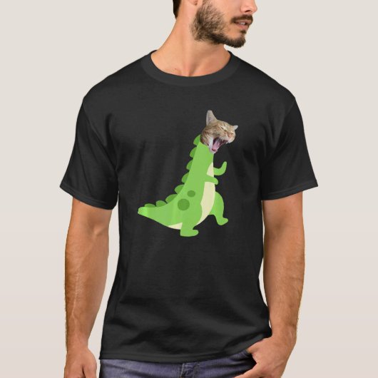 Katze Rex Dino 1 T-Shirt (Vorderseite)