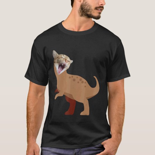 Katze Rex Dino 5 T-Shirt (Vorderseite)