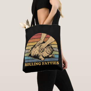 Katze rollt Fatties Lustig Tasche