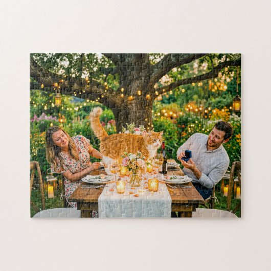 Katze ruiniert Heiratsantrag Puzzle (Horizontal)