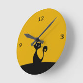 Katze Runde Wanduhr (Winkel)
