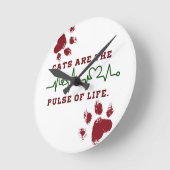 Katze Runde Wanduhr (Winkel)