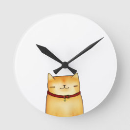 Katze Runde Wanduhr