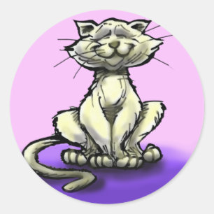 Katze Runder Aufkleber