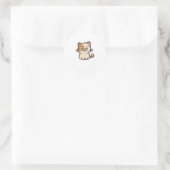 Katze Runder Aufkleber (Tasche)