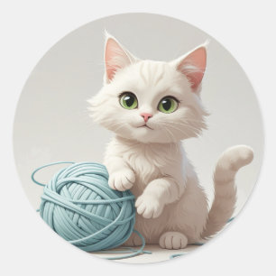 Katze Runder Aufkleber