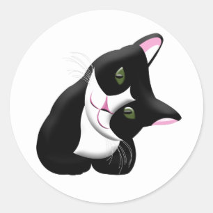 Katze Runder Aufkleber