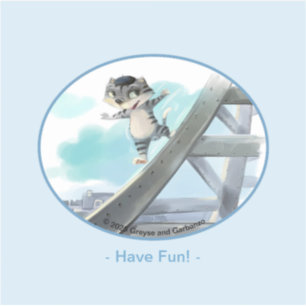 Katze rutscht Eiffelturm runter – Paris Lustiger V Aufkleber