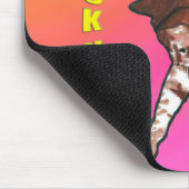 Katze sagt klicken hier! Rosa Mausunterlage Mousepad (Ecke)