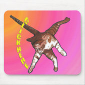 Katze sagt klicken hier! Rosa Mausunterlage Mousepad (Vorne)