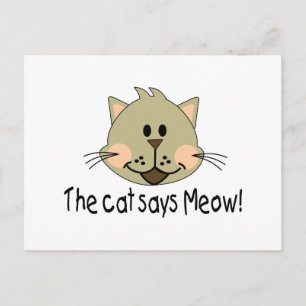 Katze sagt Miau Postkarte
