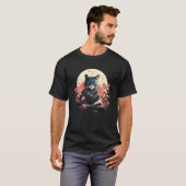 Katze Samurai japanischer Stil T-Shirt (Vorne ganz)