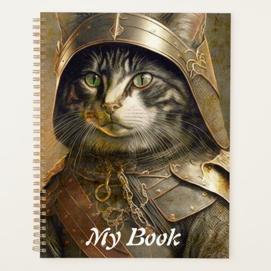 Katze Samurai. Personalisiere. Planer (Vorderseite)