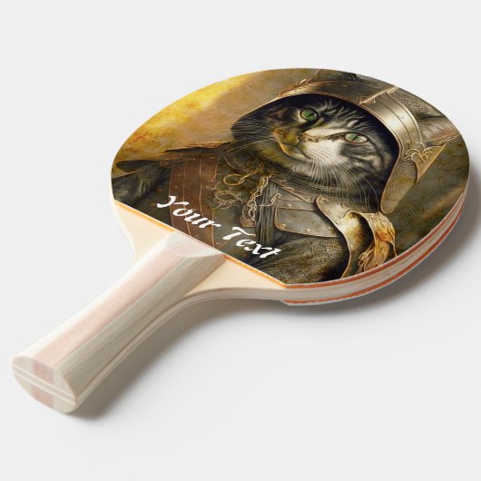 Katze Samurai. Personalisiere. Tischtennis Schläger (Vorderseite)