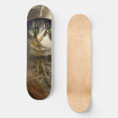 Katze Samurai. Skateboard (Vorderseite)