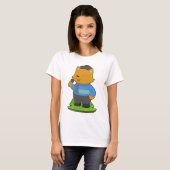 Katze Sänger Mikrofon Singend T-Shirt (Vorne ganz)