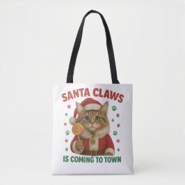 Katze Santa Klauen Tote Tasche