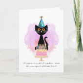 Katze | Sarcastic Party Hat Cat Funny Birthday Car Karte (Vorderseite)