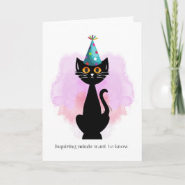 Katze | Sarcastic Party Hat Cat Funny Birthday Car Karte