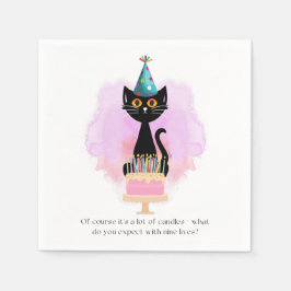 Katze | Sarcastic Party Hat Cat Funny Birthday Serviette