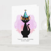 Katze | Sarcastic Party Hat Cat | Ohren | Funny Ca Karte (Vorderseite)