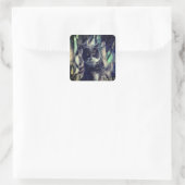 Katze, Säugetier, Tier Quadratischer Aufkleber (Tasche)