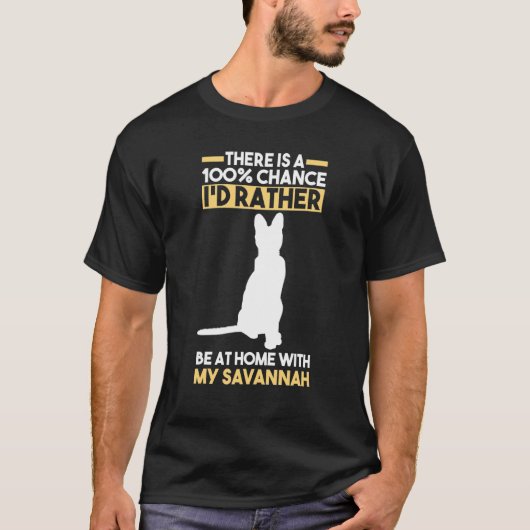 Katze Savannah T-Shirt (Vorderseite)