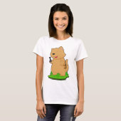 Katze Schachfigur Turm Schach T-Shirt (Vorne ganz)