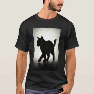 Katze Schatten Süße Katze Feline Haustier Besitzer T-Shirt