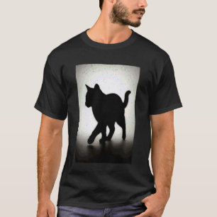 Katze Schatten Süßes Kätzchen Felines Haustier Bes T-Shirt