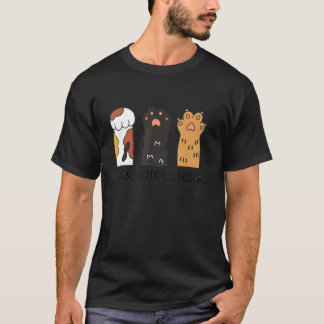Katze Schere Stein Papier Süße Katzenpfoten Kinder T-Shirt