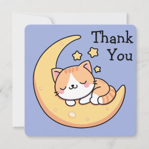 Katze schlafend auf dem Mond Danke
