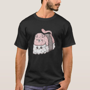 Katze schläft auf einem Sushi Schlafendes Sushi Ja T-Shirt