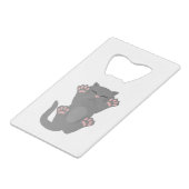 Katze schläft geldbeutel flaschenöffner (Vorderseite Schrägansicht)