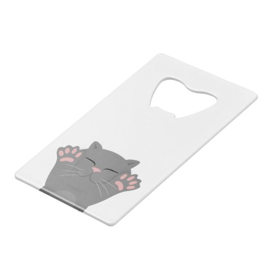 Katze schläft geldbeutel flaschenöffner (Rückseite Schrägansicht)