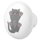 Katze schläft keramikknauf (Rechts)