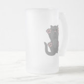 Katze schläft mattglas bierglas (VorderseiteRechts)