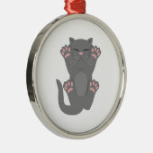 Katze schläft ornament aus metall (Rechts)