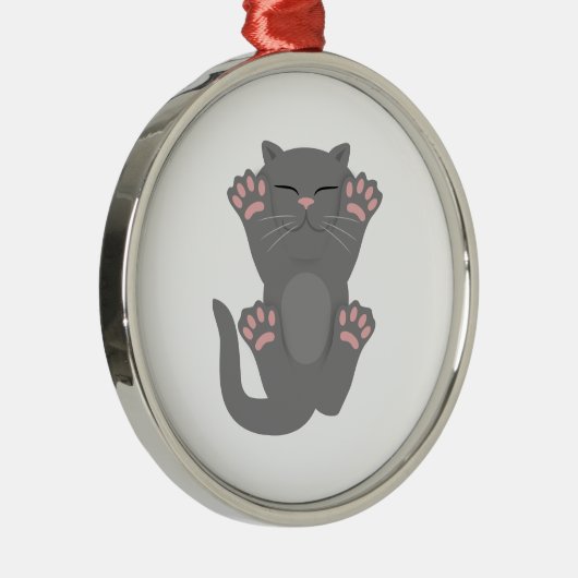 Katze schläft ornament aus metall (Rechts)