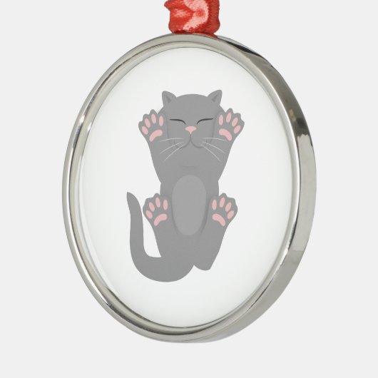 Katze schläft ornament aus metall (Links)