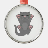 Katze schläft ornament aus metall (Vorne)