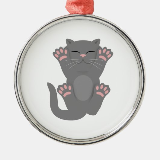 Katze schläft ornament aus metall (Vorne)