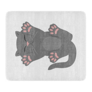 Katze schläft schneidebrett