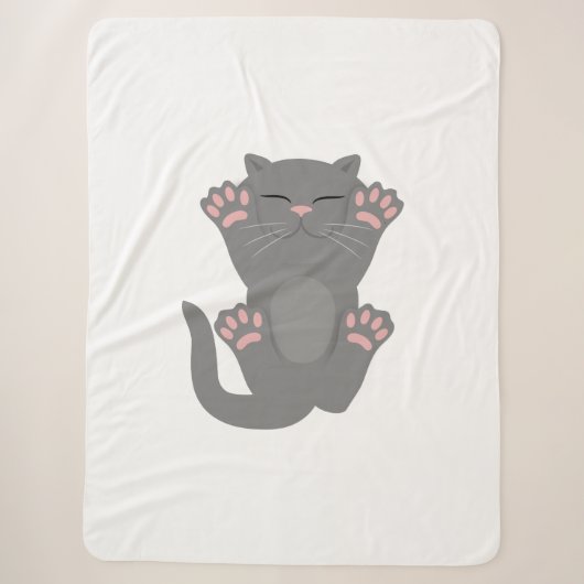 Katze schläft sherpadecke (Vorderseite)