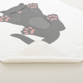 Katze schläft sherpadecke (3/4)