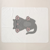 Katze schläft sherpadecke (Vorderseite (Horizontal))