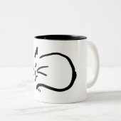 Katze schläft zweifarbige tasse (VorderseiteRechts)
