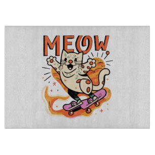 Katze Schlittschuh Meow Schneidebrett