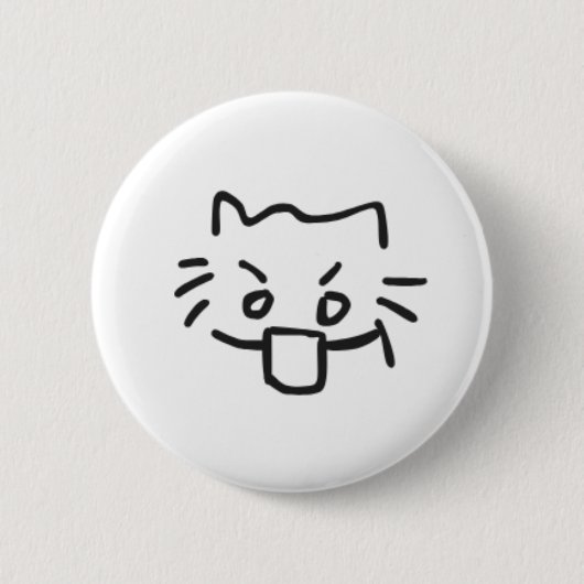 Katze schockiert button (Vorderseite)