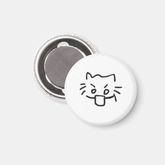 Katze schockierte Magnet (Vorderseite/Rückseite)